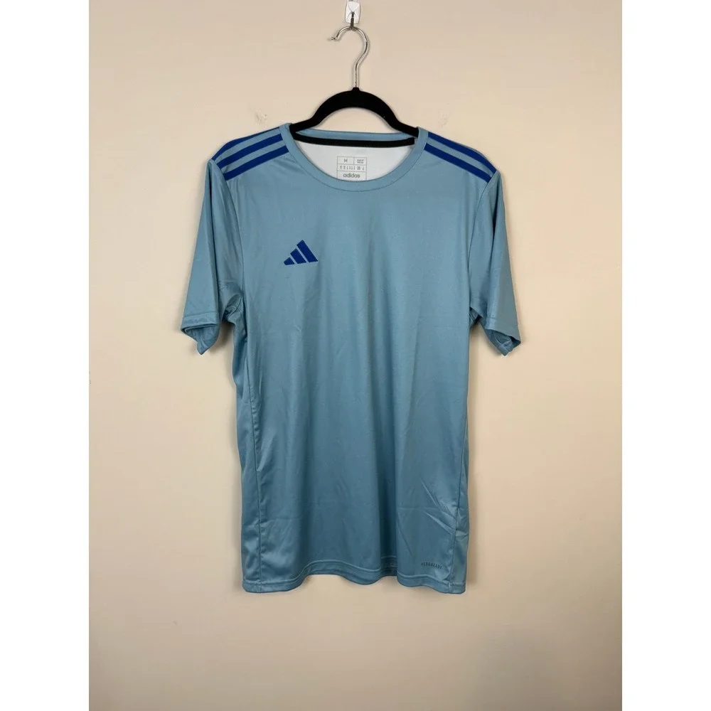 Adidas Aeroready Training Shirt Men's Size Medium Blue Slim Fit Soccer Tee